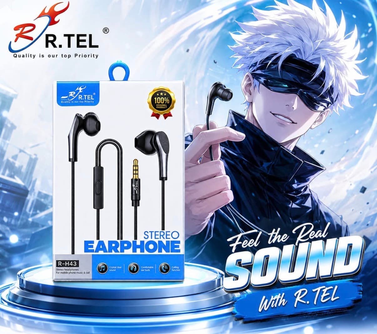 R. TEL R-H43 Earphone With Microphone